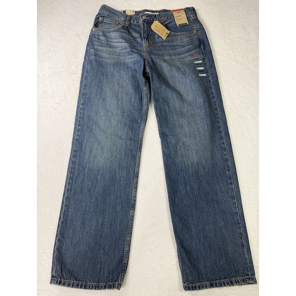 Levi's Low Pro Straight Denim Jeans Women's 30 Relaxed Fit Medium Wash NWT